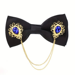 Metal Chain Double Layer Bow Tie Men's Party Dress Bow