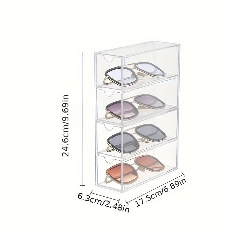 1pc Sunglasses Organizer Rack Durable Plastic Storage