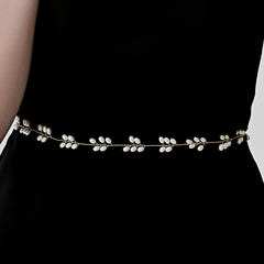 Faux Pearls Bridal Wedding Belt Accessories