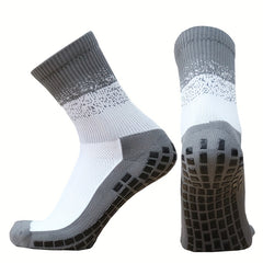 Striped Soccer Socks Moisture Wicking Non-slip Outdoor Sports Crew Socks