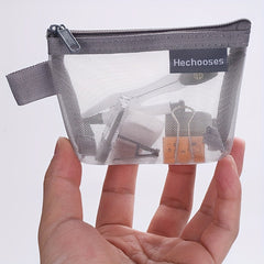 Small Mesh Coin Purse Makeup Pouch Travel Organizer