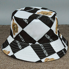Puppy Print Bucket Hat Sunshade Sunscreen Reversible Wear