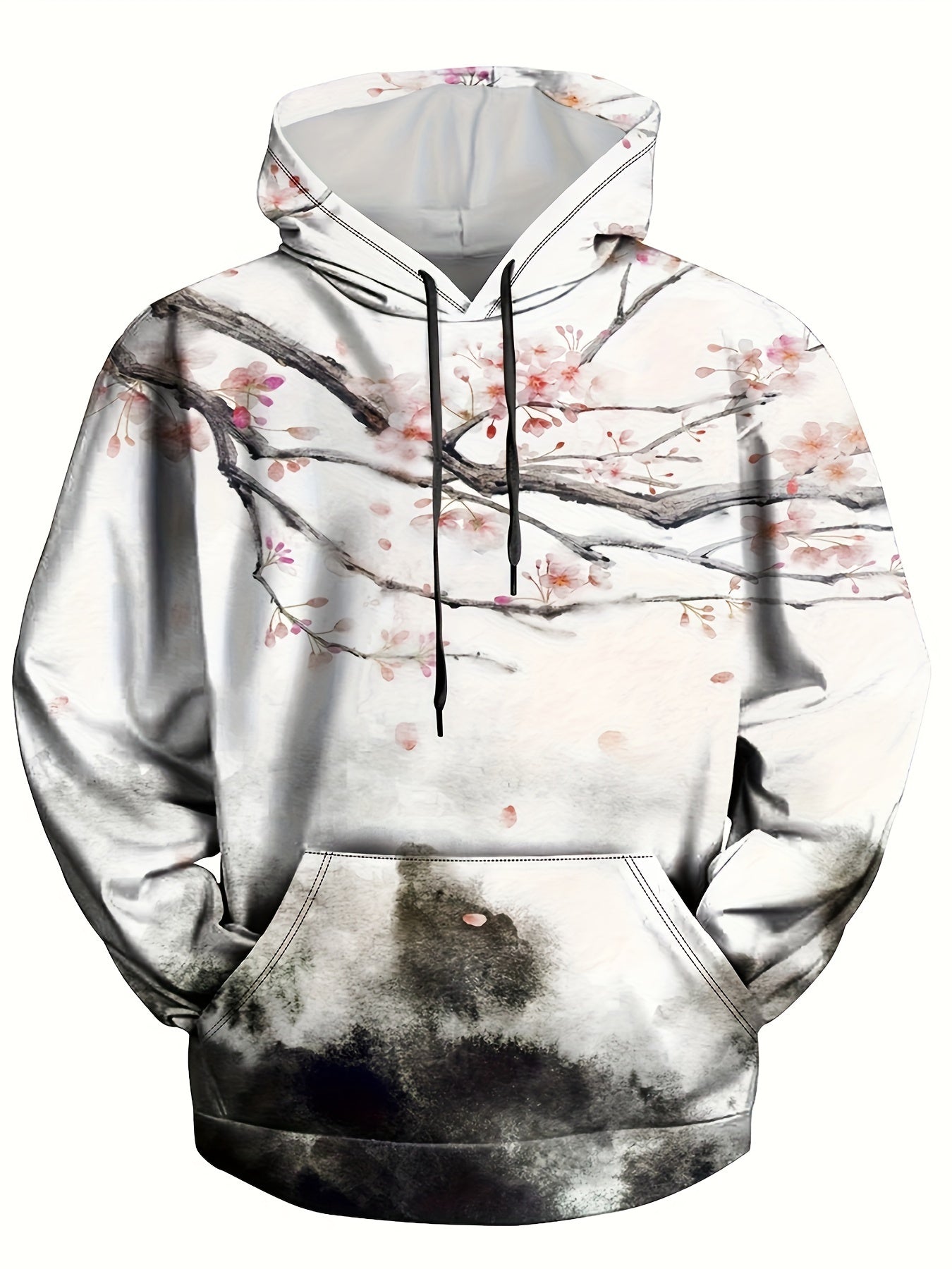 Ink Wash Painting Print Men's Hoodie