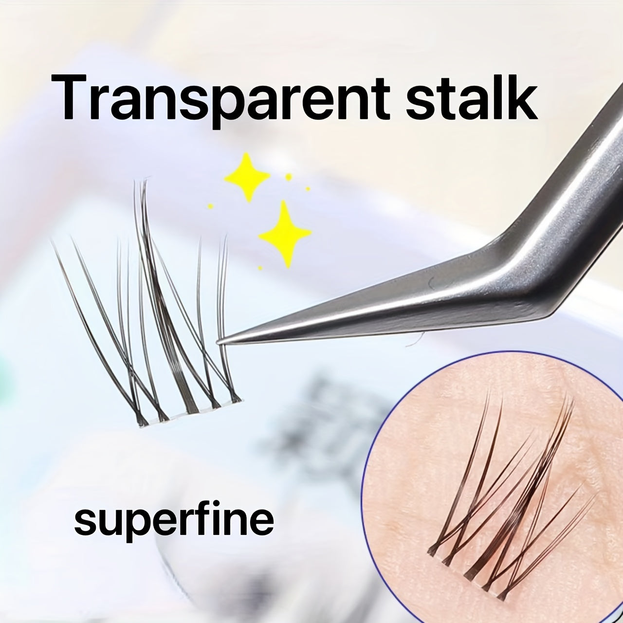 Natural Sunflower Cluster Lashes, Long Lasting, 8 Rows