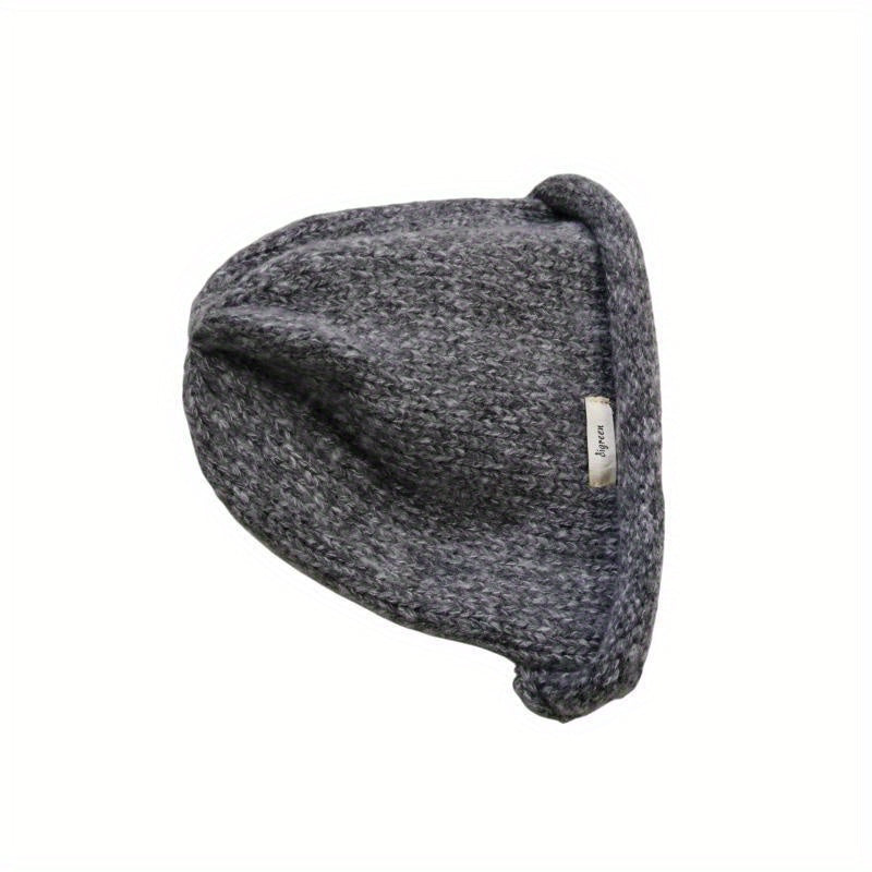 Winter Warm Knit Hat Thickened Beanie Unisex Skull Cap Lightweight Solid