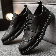 Men's Brogue Wingtip Derby Dress Shoes Lace-up Formal Business Events