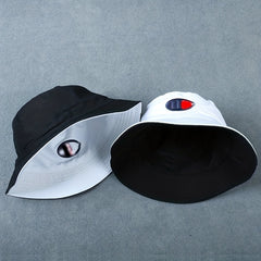 Solid Embroidery Bucket Hat Cartoon Sunscreen Basin Hat Outdoor Lightweight