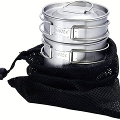 Stainless Steel Water Cup Folding Handle Coffee Mug Outdoor Camping Cookware Pot