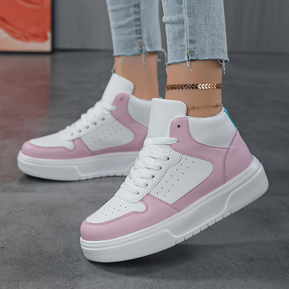 Women's Lightweight Chunky Sneakers - Casual Versatile Skate Shoes