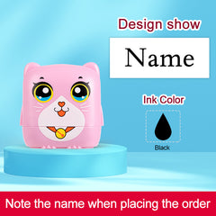 Kids Name Stamp Custom Seal Waterproof Washable Cartoon Name Stickers