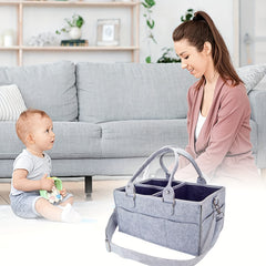 Baby Nappy Caddy Organiser With Foldable Diaper Bag
