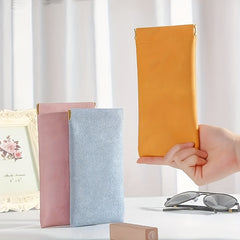 Solid Glasses Bag Automatic Closure Sunglasses Pouch