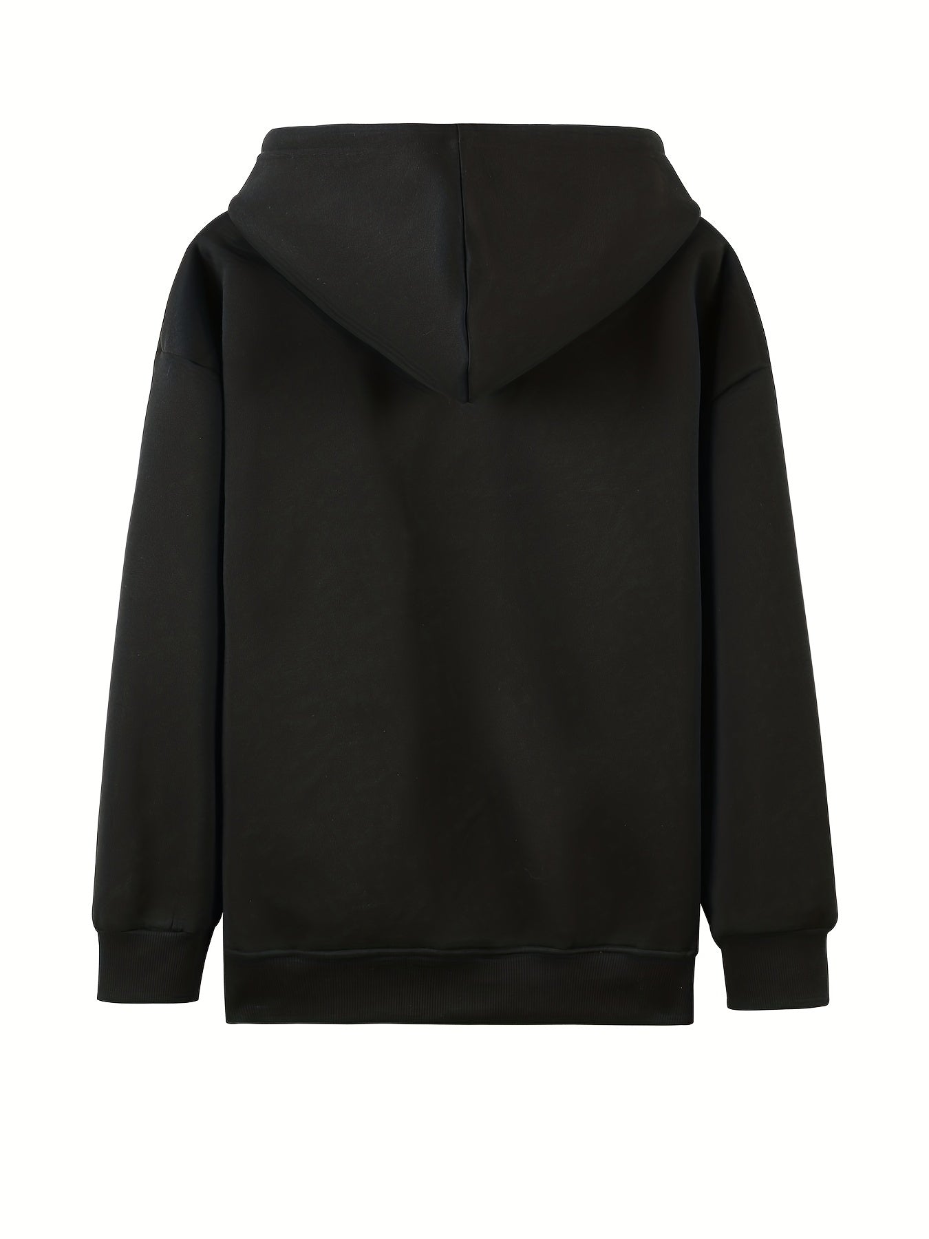 Casual Drawstring Zip Hoodie Long Sleeve Sweatshirt