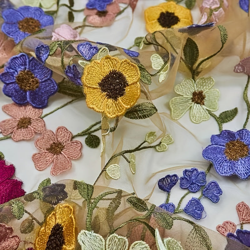 3D Flower Embroidery Lace DIY For Bridal Wedding Dress