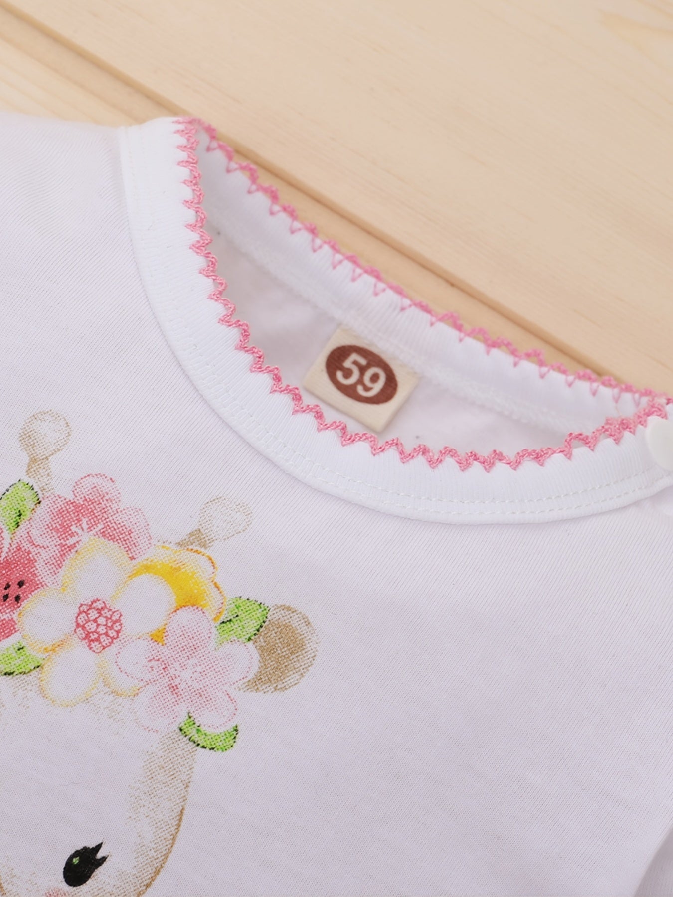 Baby Girls Cotton Long Sleeve Jumpsuit with Floral Print