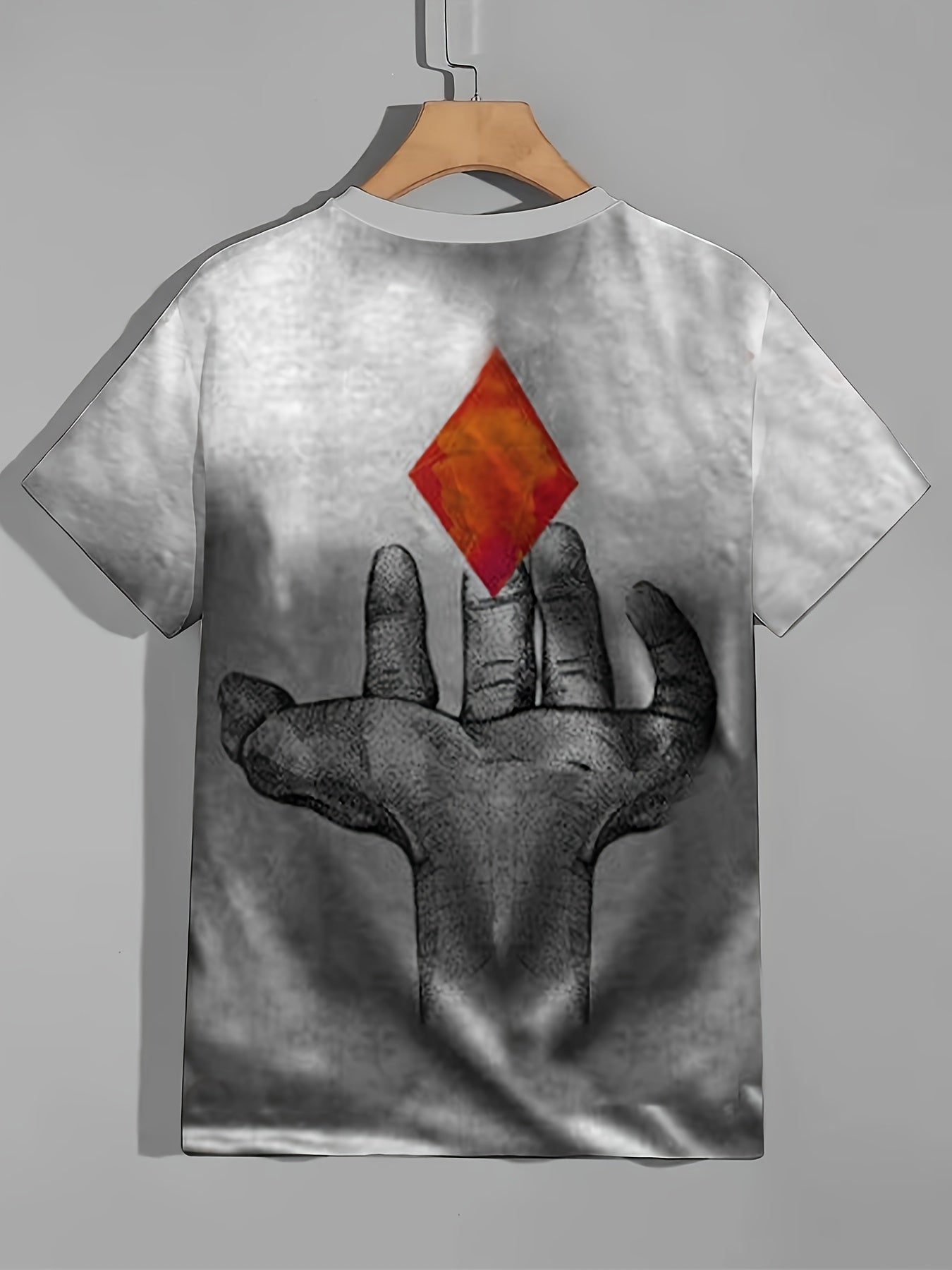 Men's Graphic Print Sports T shirt Casual Round Neck Tee Shirt