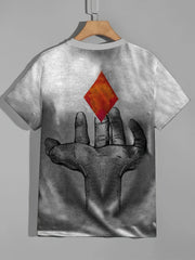 Men's Graphic Print Sports T shirt Casual Round Neck Tee Shirt