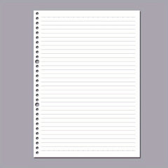 A4 Loose Leaf Paper 60 Sheets 30 Holes Student Notebook Exam Clip Replacement