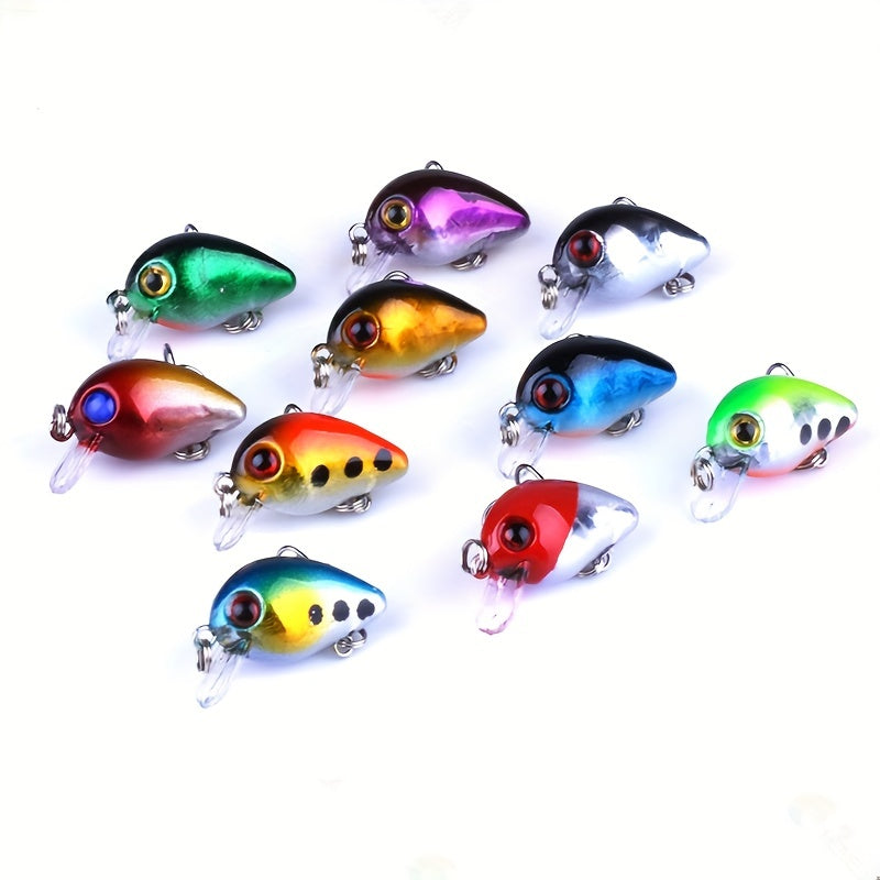 11pcs 11 Colors Plastic Fishing Bait Crankbait Seawater Freshwater Accessories