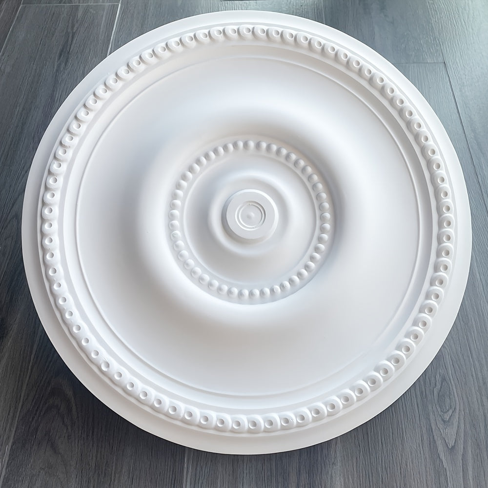 PU European Style Lamp Panel Ceiling Decoration Round Carved Lamp Holder
