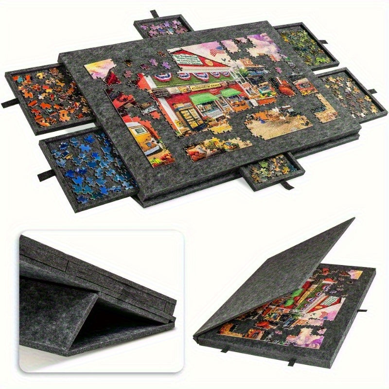 6 in 1 Portable Puzzle Table Set with Stand Cover