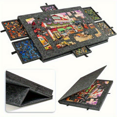 6 in 1 Portable Puzzle Table Set with Stand Cover