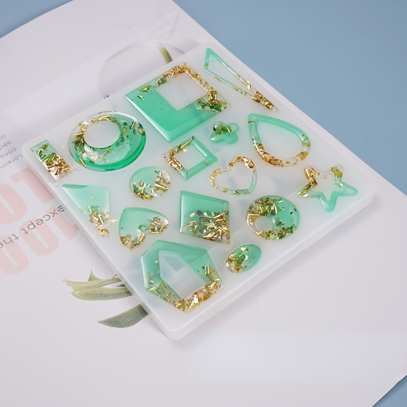 Crystal Drip Rubber Mold Irregular Shape Earrings Silicone Mold