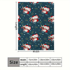 Christmas Snowman Santa Reindeer Blanket Soft Lightweight Throw
