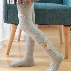 Girls Parrot Embroidery Pantyhose Soft Tights Leggings Pants Stockings