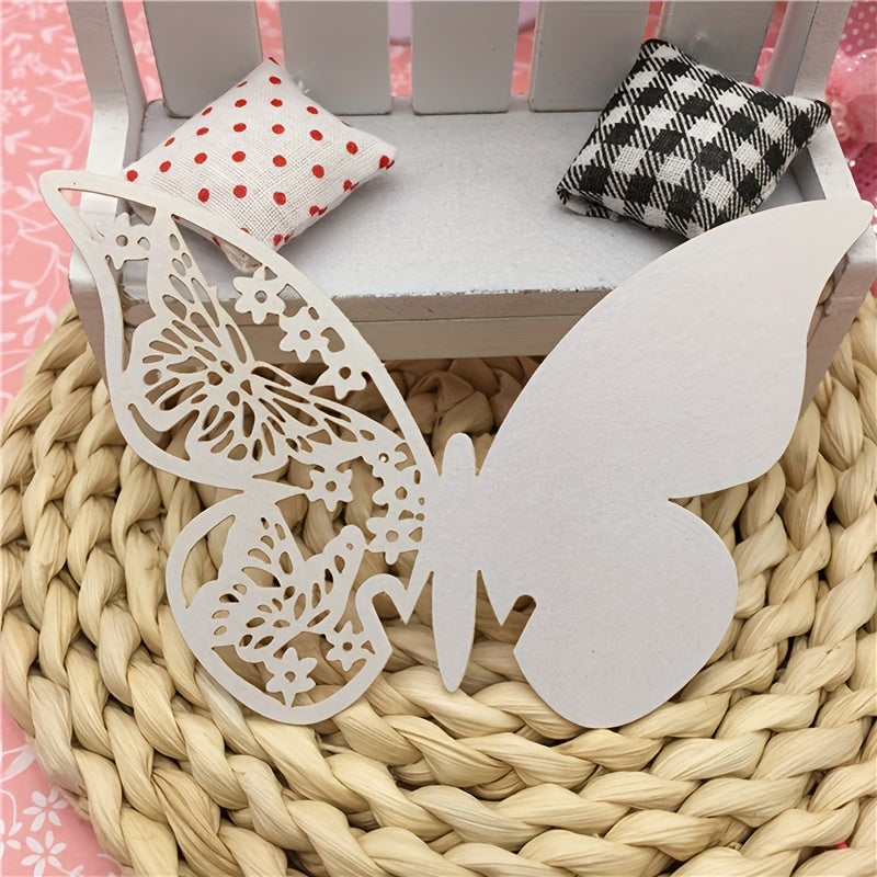 50pcs Butterfly Table Mark Wedding Party Place Cards