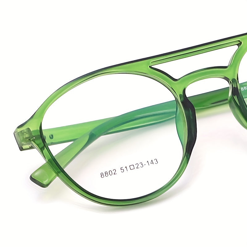 Unisex Round Anti Blue Light Computer Glasses + Case
