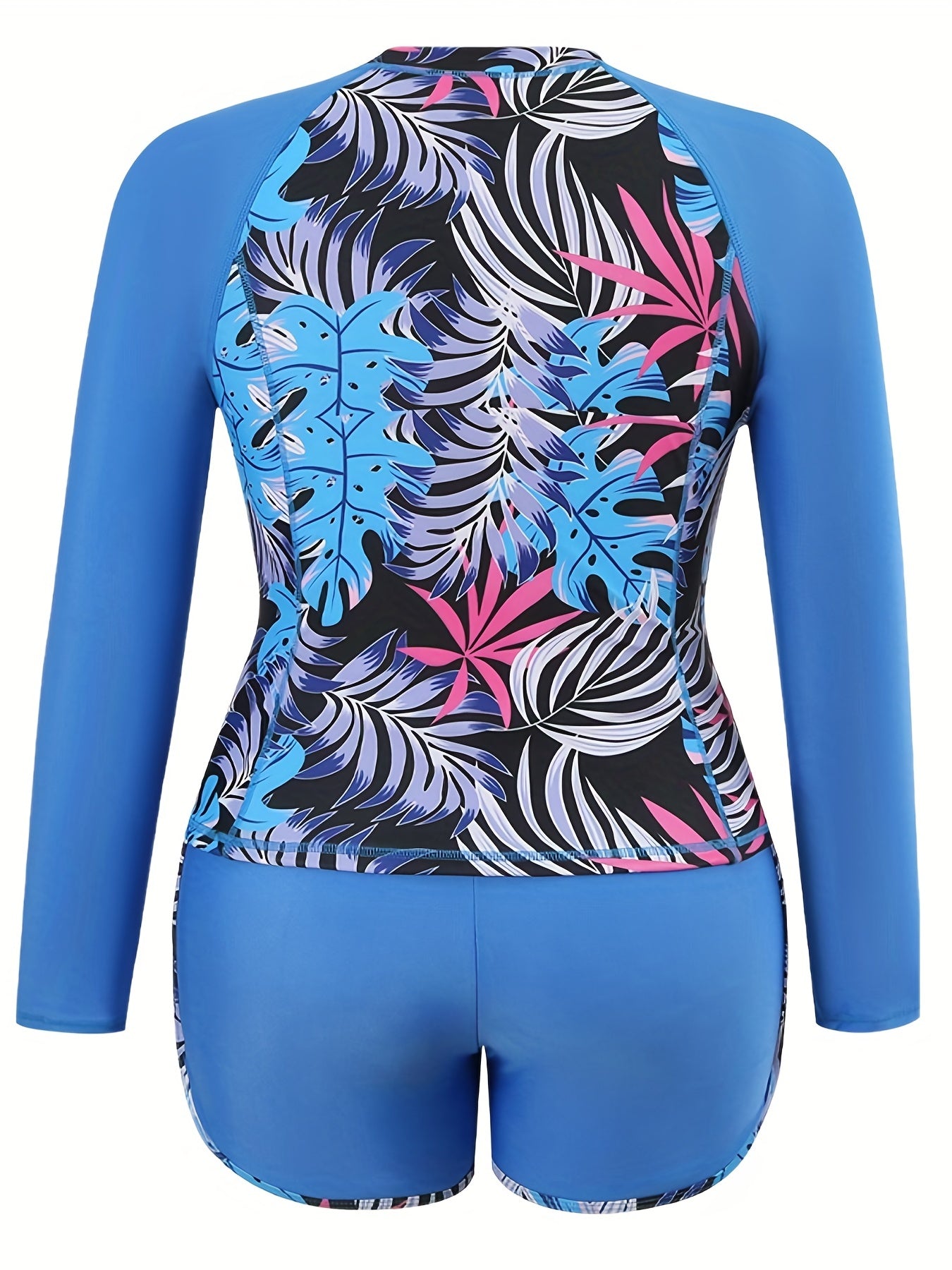 Modest Swimsuit Set Women's Plus Long Sleeve