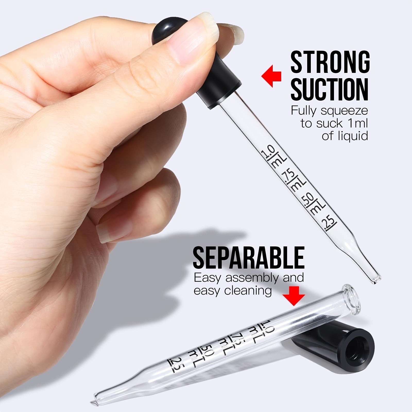 1ml Essential Oil Glass Dropper for Medical Use
