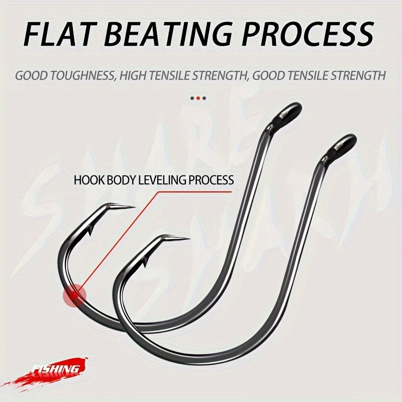 30pcs 1 0 1 High Carbon Steel Octopus Hooks Barbed Fishing Hooks Fishing Tackle