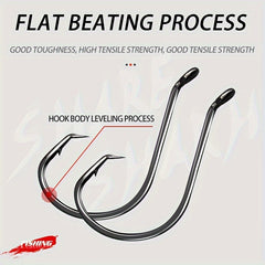 30pcs 1 0 1 High Carbon Steel Octopus Hooks Barbed Fishing Hooks Fishing Tackle