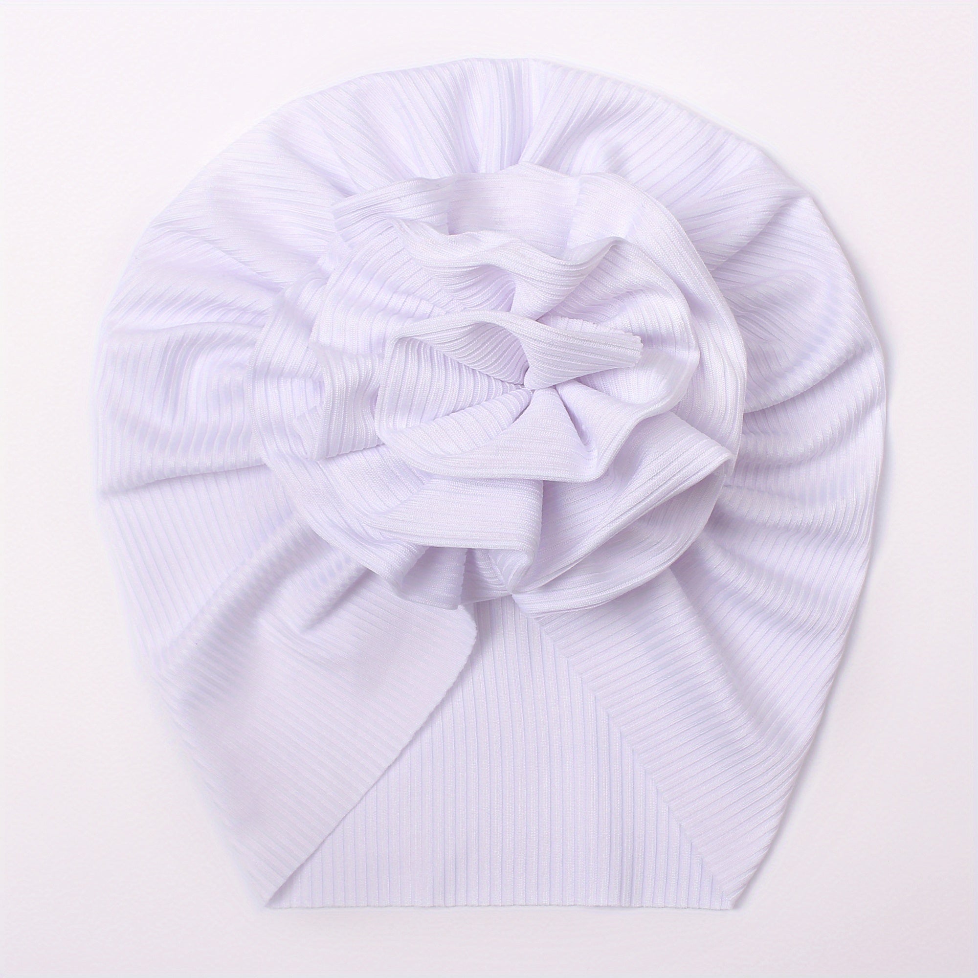 Thread Roll Flower Baby Hat For All Seasons