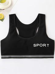 4pcs Teen Girls Cotton Sport Bra Stretchy Underwear Vest