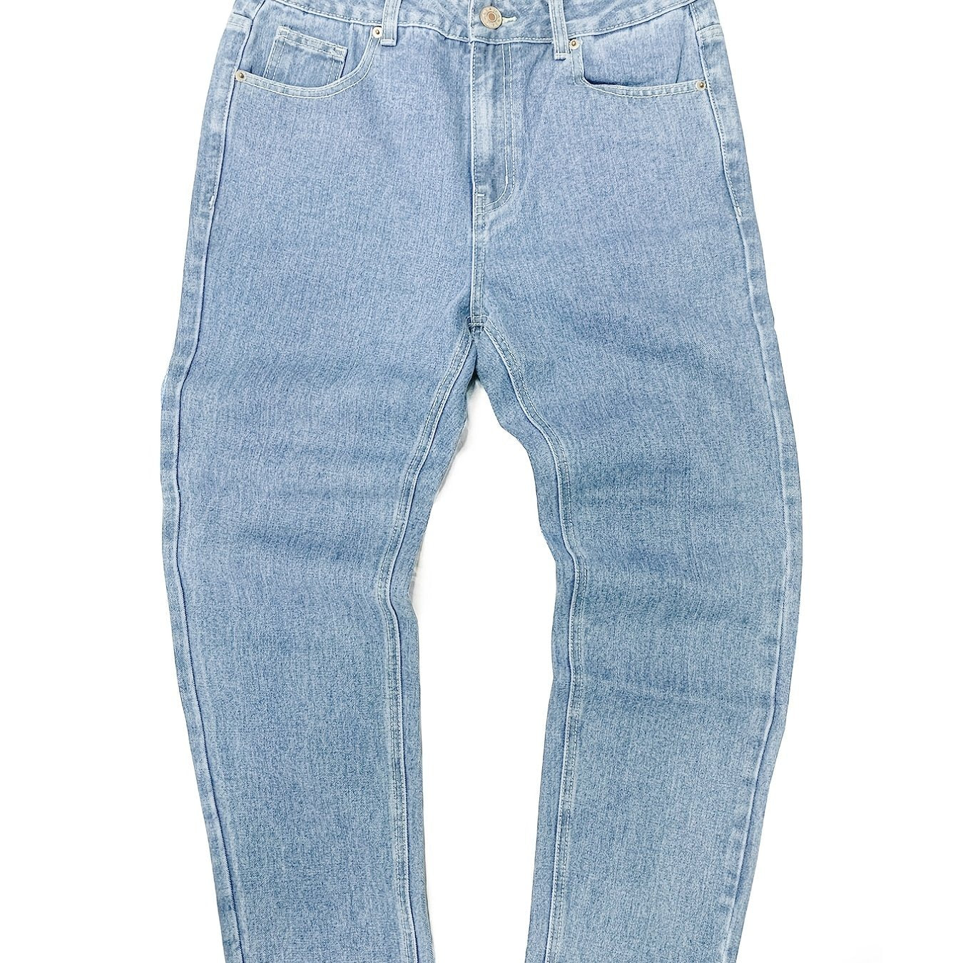 Men's Vintage Solid Straight Leg Denim Jeans
