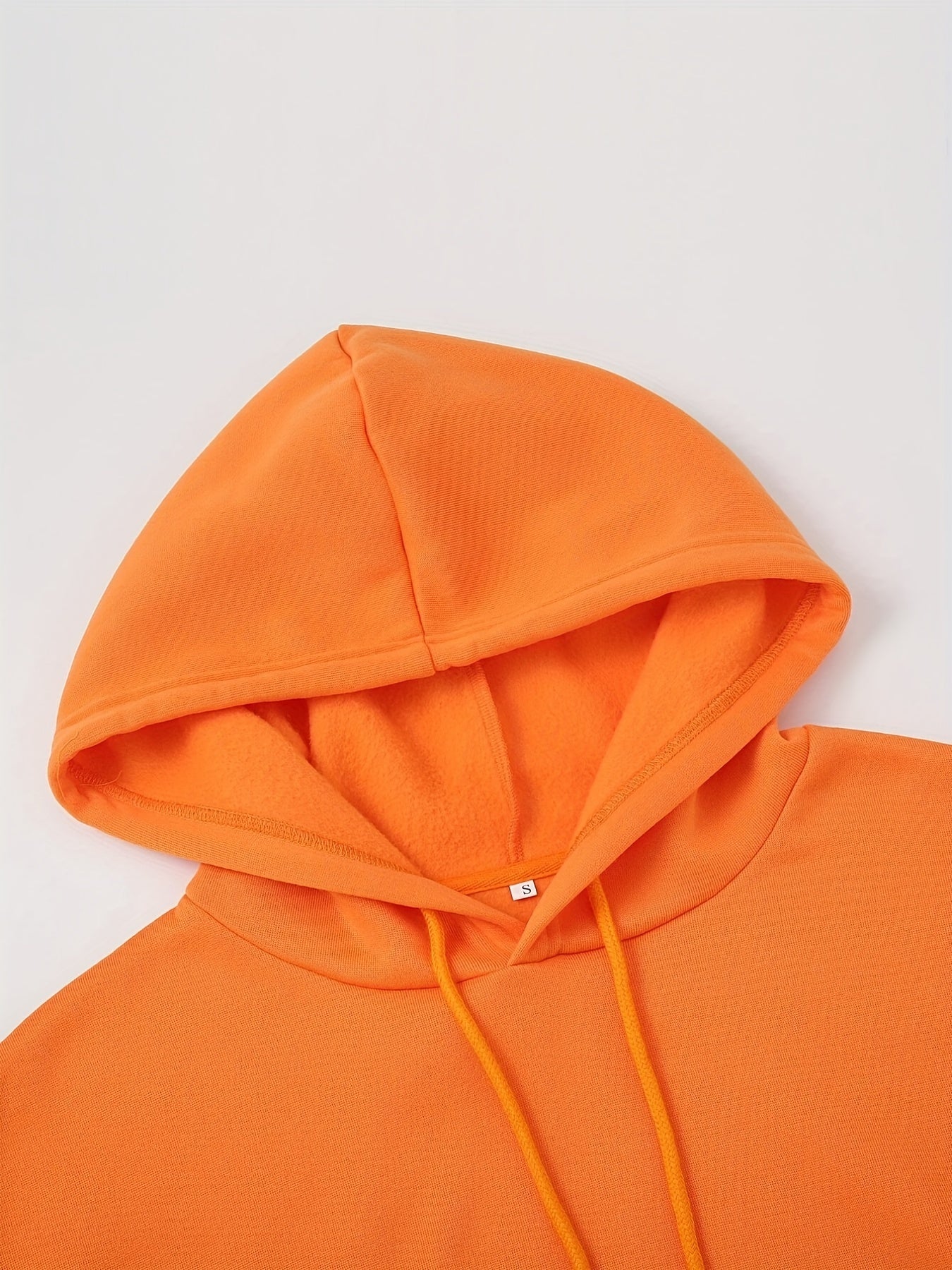 Solid Kangaroo Pocket Hoodie Casual Long Sleeve Hoodies Sweatshirt