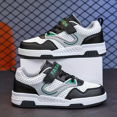 Boy's Breathable Skate Shoes Comfy Non Slip Casual Preppy Style Sneakers