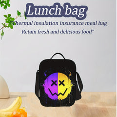 Pattern Insulated Lunch Bag Portable Reusable Cooler for Office Picnic Outdoor
