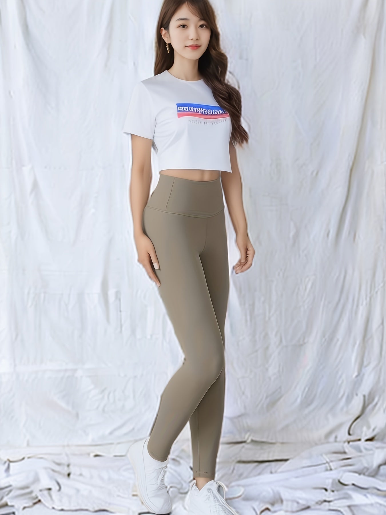 High Waist Yoga Leggings Elastic Sports Pants Women's Activewear