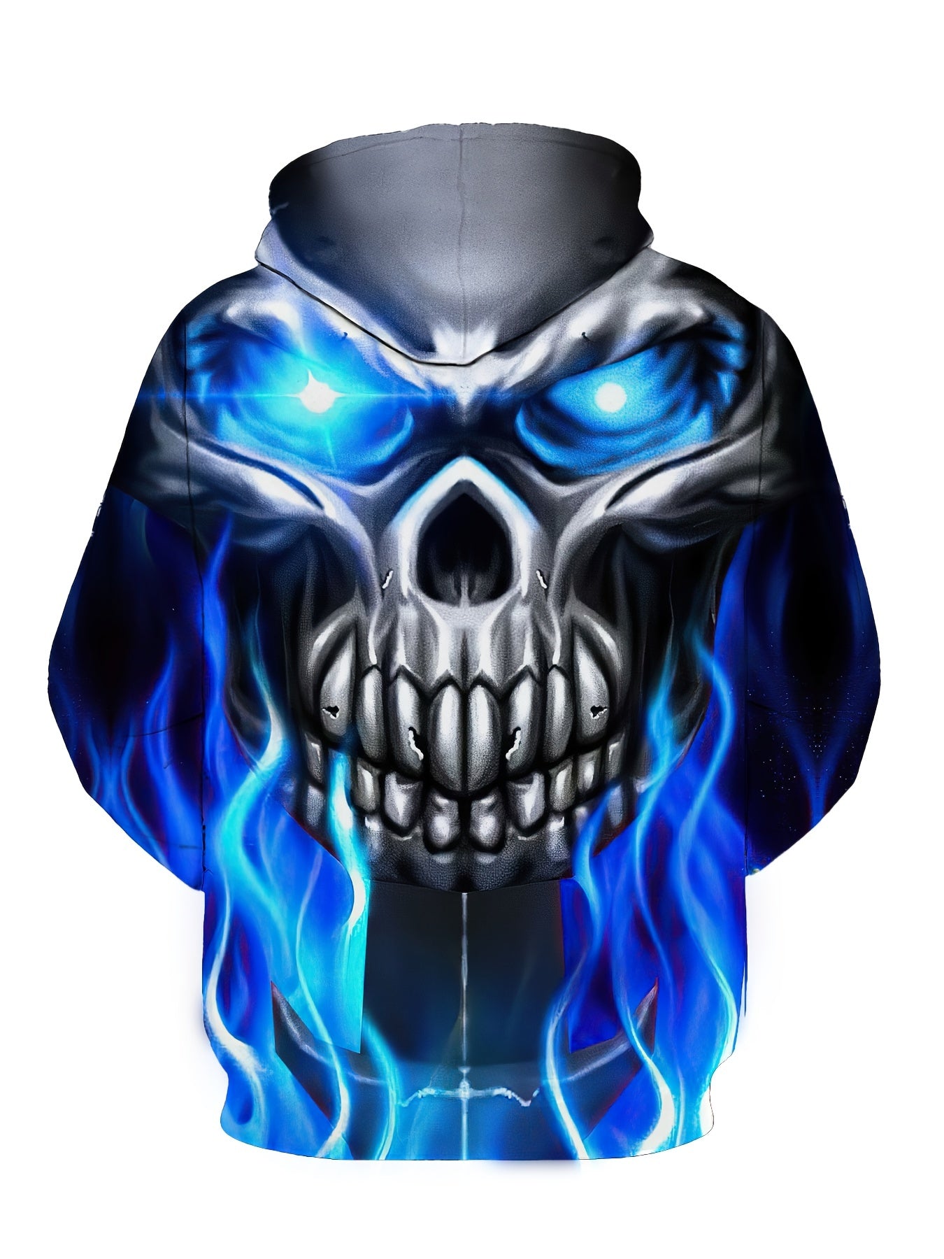Skull Pattern 3D Print Hoodie Men's Casual Pullover Hooded Sweatshirt