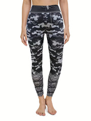 Camouflage Print Skinny Leggings High Waist Stretchy Leggings