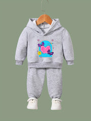 Butterfly Happy Face Long Sleeve Hooded Sweatshirt Girls