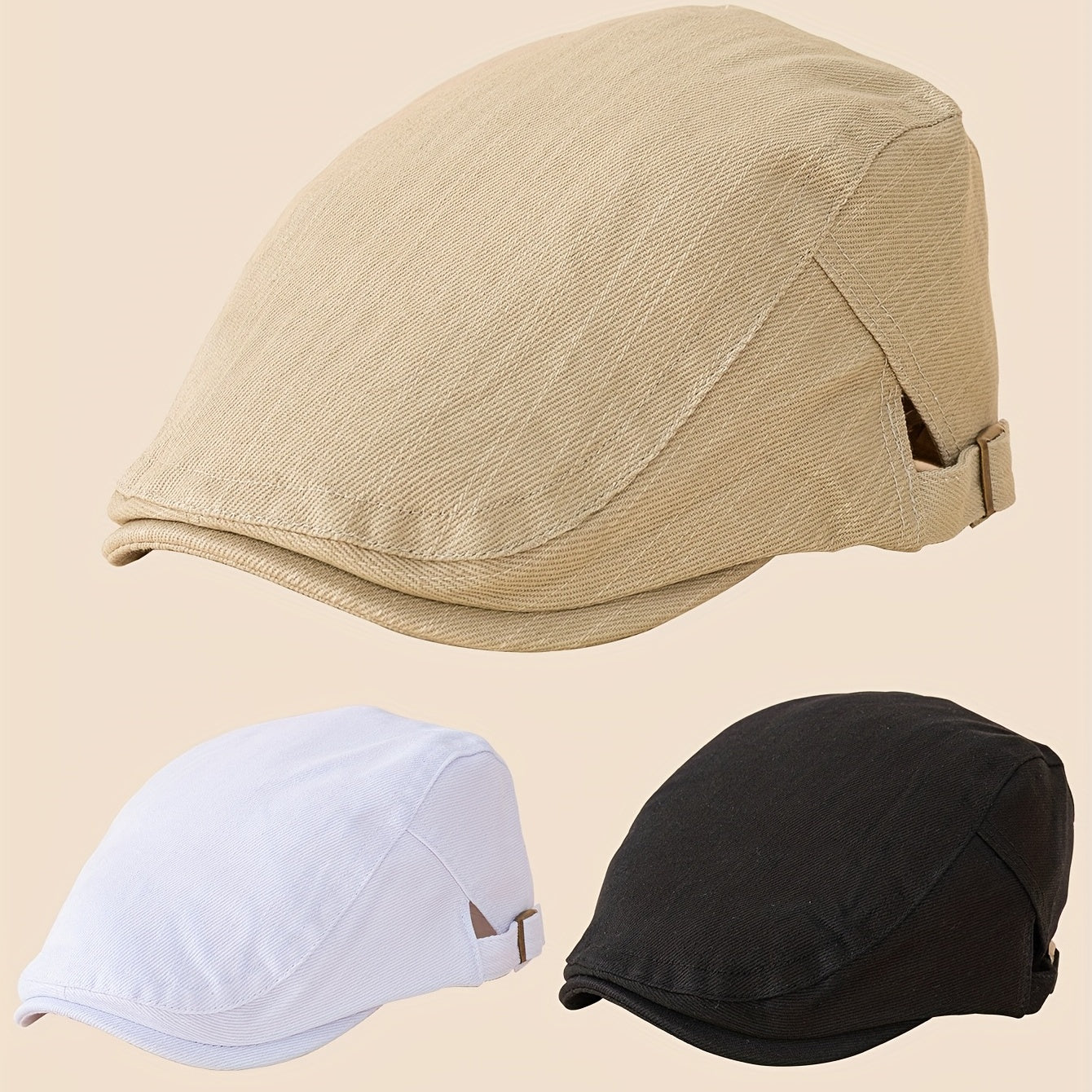 Unisex Adjustable Plain Casual Peaked Cap for Outdoor Sport