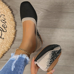 Women's Square Toe Ballet Flats Soft Slip On Shoes