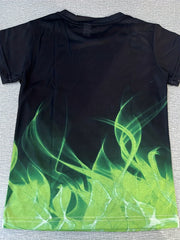 Boys' Flame Graphic T Shirt Active 3D Print Stretchy Short Sleeve Tee
