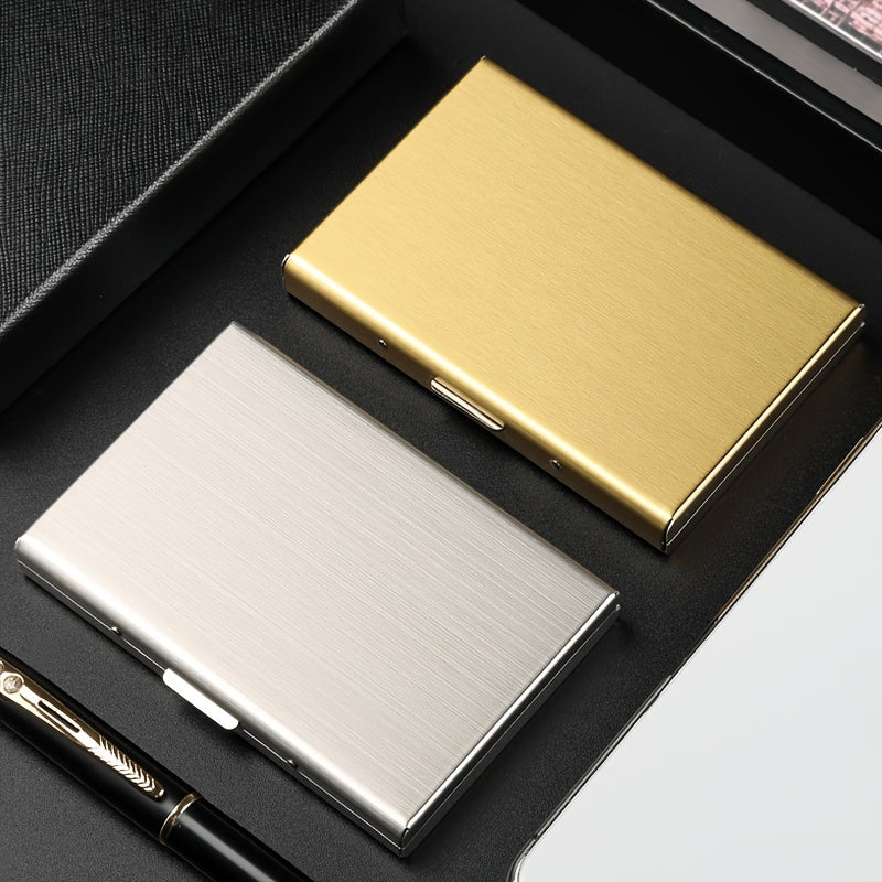 Metal Card Holder Men's Stainless Steel Anti-Degaussing Compact Card Box