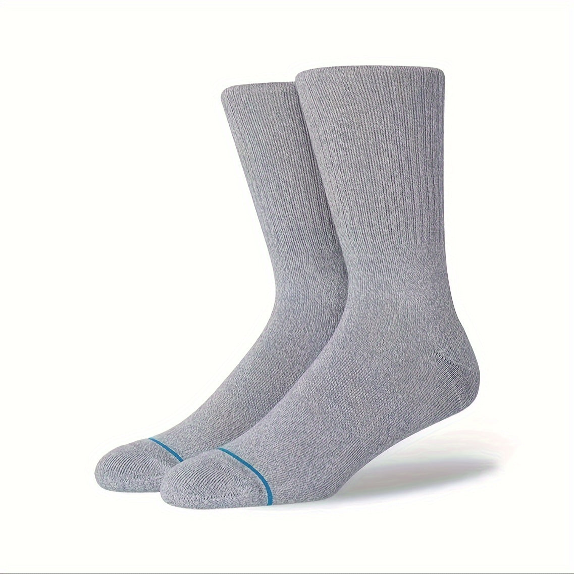 3 Pairs Solid Mid calf Casual Socks for Men